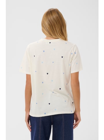 SAINT TROPEZ T-shirt Johanna Gerade Passform in Ice Blue Multi un Hearts