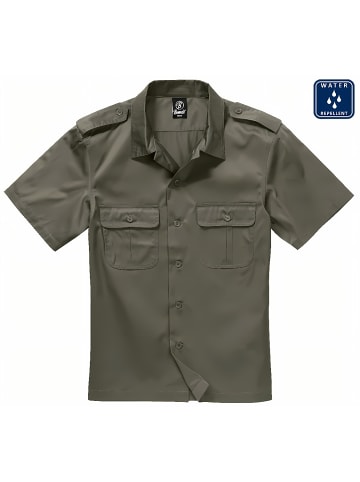 Brandit Hemd "Us Shirt Short Sleeve" in Grün