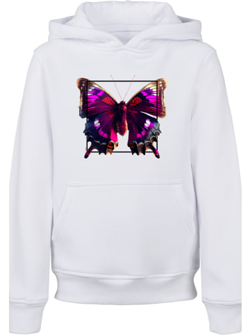 F4NT4STIC Hoodie Pink Schmetterling HOODIE UNISEX in weiß