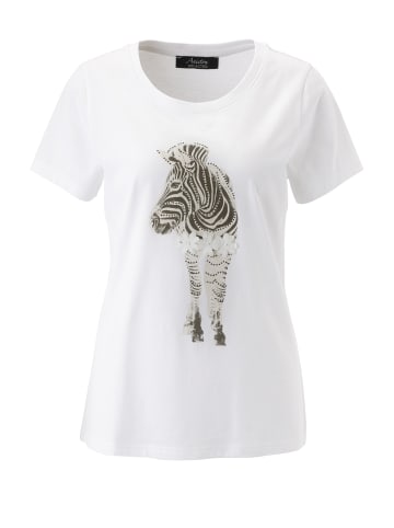 Aniston SELECTED T-Shirt in weiß-beige-schwarz