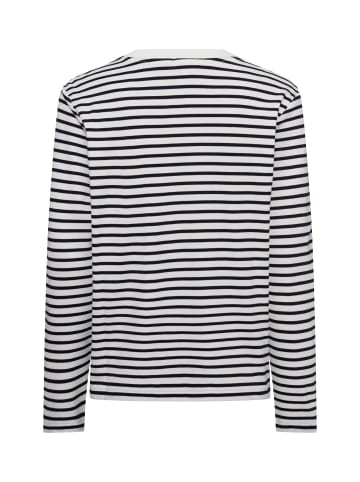 s.Oliver Sweatshirt in marine weiß