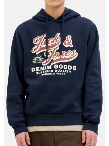 Jack & Jones Sweatshirt / Hoodie Logo in Schwarz / dunkelblau