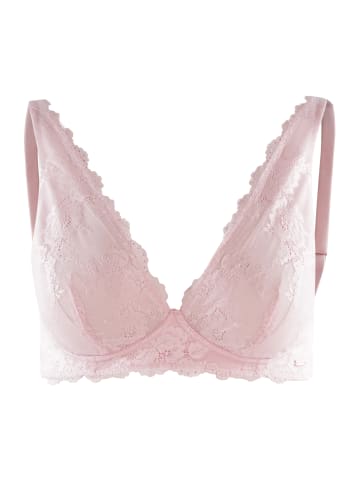 Royal Lounge Bralette Royal Dream mit Spitze in Peach Pink