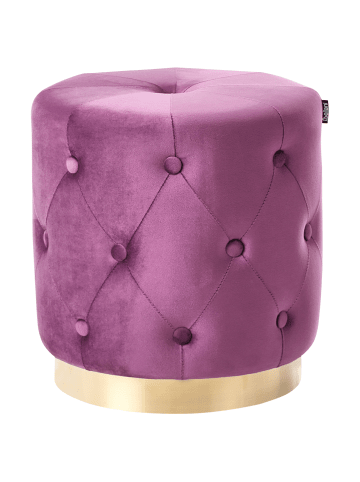 Beliani Pouf CARROLLTON in Violett/Gold - (W) 40 x (H) 41 x (L) 40 cm