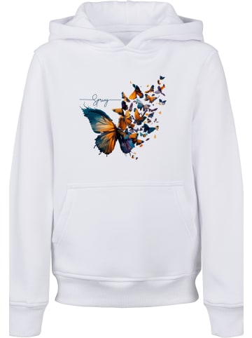 F4NT4STIC Hoodie Schmetterling Frühling in weiß