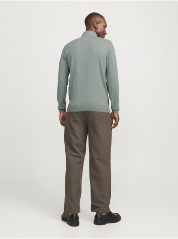 Jack & Jones Strickjacke mit Viertelreißverschluss in Iceberg Green