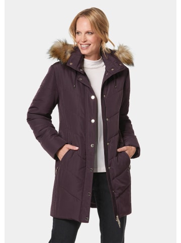 GOLDNER Longjacke mit Kapuze in bordeaux