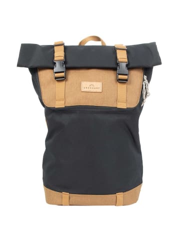 Doughnut Christopher Euro 18 - Rolltop Rucksack 45 cm (khaki x teal) in black x khaki