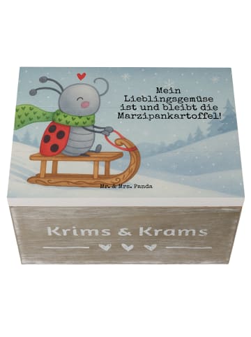 Mr. & Mrs. Panda Kiste Smörle Rodeln Design mit Spruch in Weiß