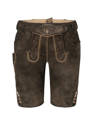 Spieth & Wensky Lederhose Everest in dunkelbraun