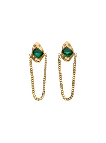 gaya Women Earrings in Gold Green