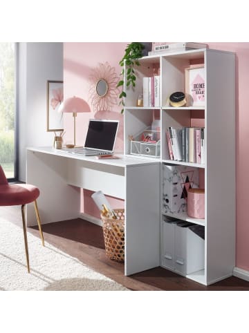 KADIMA DESIGN Schreibtisch | Weiß, 170x59x143.5cm, 6 Ablagen