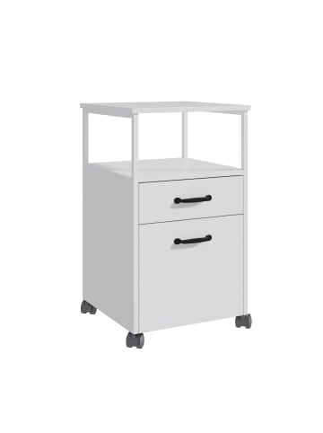 relaxdays Rollcontainer in Weiß - (B)42 x (H)66,5 x (T)44 cm