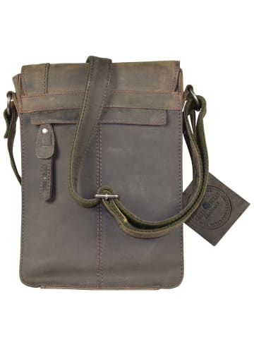 Greenburry Vintage Revival Umhängetasche Leder 18 cm in charcoal