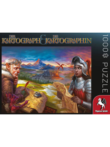 Pegasus Spiele Puzzle Motiv Kartograph, 1.000 Teile