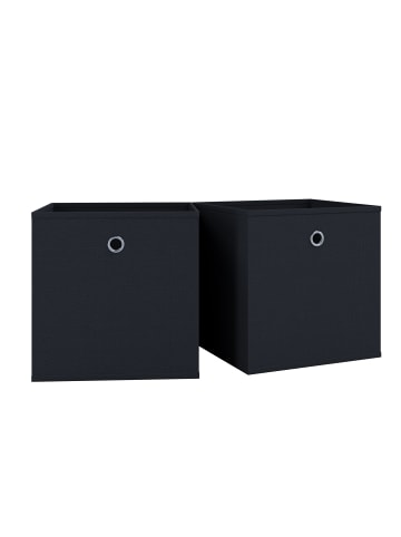VCM  2er Set Faltbox Klappbox Aufbewahrungsbox Boxas in Schwarz