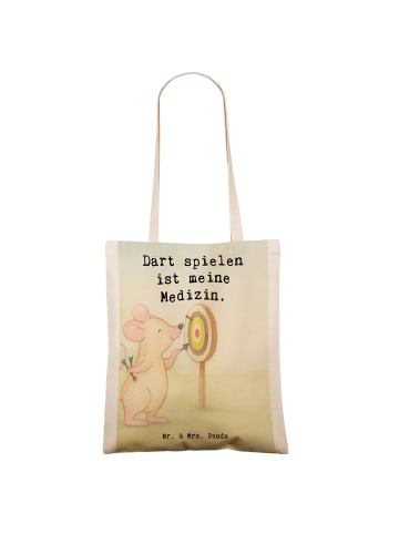Mr. & Mrs. Panda Tote Bag Maus Dart spielen Design mit Spruch in Weiß