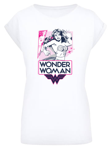 F4NT4STIC T-Shirt DC Comics Wonder Woman Pink Action in weiß