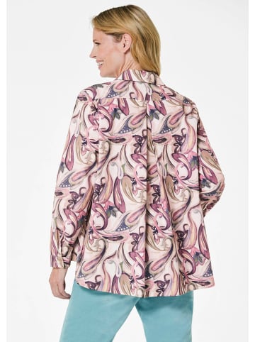 GOLDNER Druckbluse in rosé / gemustert
