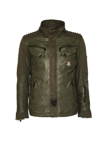 Roberto Geissini Sharok Lederjacke Khaki