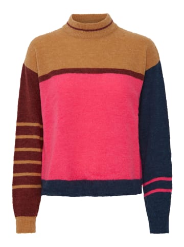PULZ Jeans Strickpullover PZASTRID Color Block Pullover 50207704 in Bunt