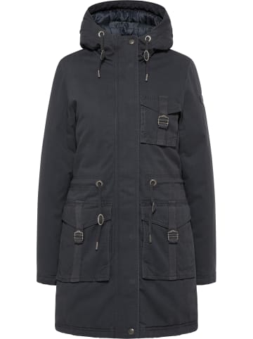 DreiMaster Vintage Wattierter Winterparka in Graphit Marine