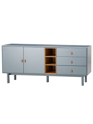home24 Sideboard LINDALE 180 cm in Blaugrau