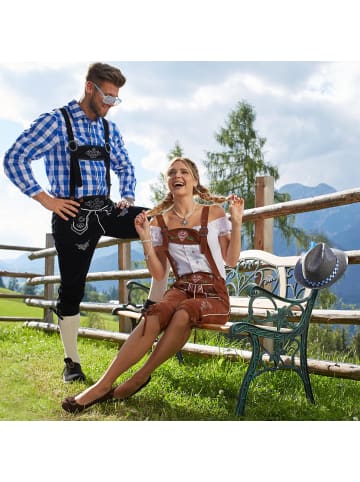 tectake Trachtenhemd, Für viele Outfits & Anlässe, Langarmhemd mit Knopfleiste