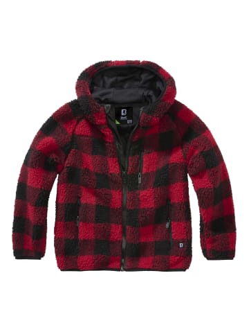 Brandit Fleece Jacket in red/black