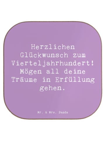 Mr. & Mrs. Panda Tischuntersetzer Spruch 25. Geburtstag Freude m... in Lavendeltraum
