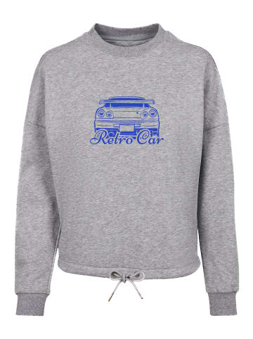 F4NT4STIC Oversize Sweatshirt Retro Car Oversize Japanese Streetstyle in grau meliert