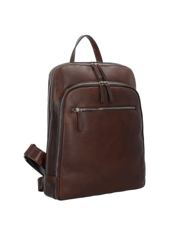 Leonhard Heyden Roma Rucksack Leder 40 cm Laptopfach braun