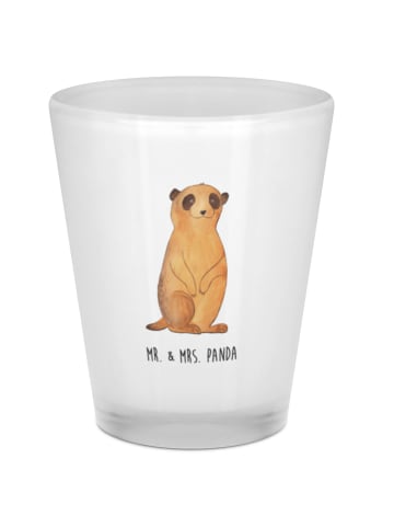 Mr. & Mrs. Panda Schnapsglas Erdmännchen ohne Spruch in Transparent