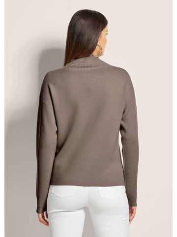 MADELEINE Kaschmir-Pullover mit Pointelle-Muster in cappuccino