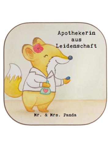 Mr. & Mrs. Panda Untersetzer für Gläser Apothekerin Leidenschaft... in Weiß