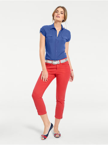 Heine Kurzarm-Bluse in royalblau