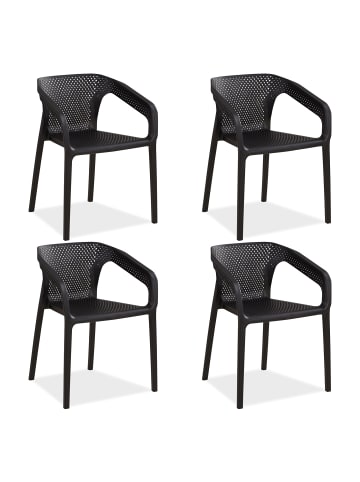 Homestyle4u Küchenstuhl 4er Set in Schwarz