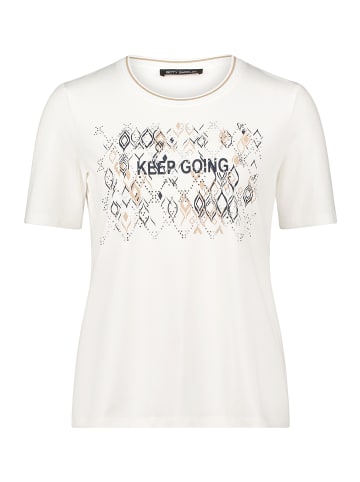 Betty Barclay Basic Shirt mit Placement in Patch Cream/Silver