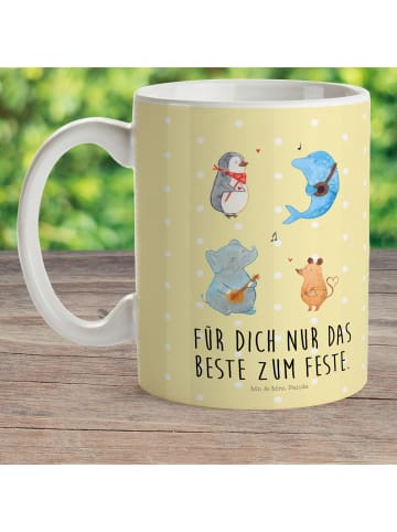 Mr. & Mrs. Panda Trinklernbecher Big Einheit mit Spruch in Gelb Pastell