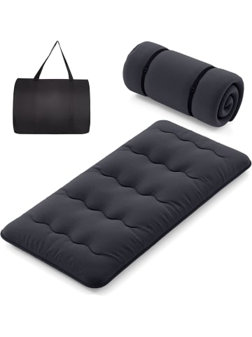 COSTWAY Tatami-Matte Bodenmatratze 90 x 200 cm in Schwarz