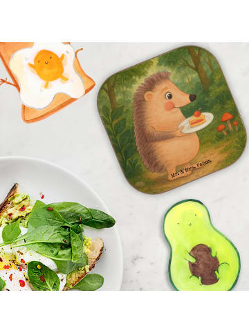 Mr. & Mrs. Panda Holzuntersetzer Igel Kuchenstück Design ohne Sp... in Weiß