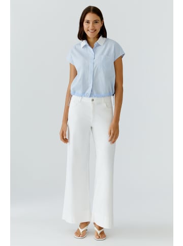 Oui Patch Bluse in lt blue white