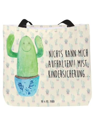 Mr. & Mrs. Panda Shopper Kaktus Happy mit Spruch in Kaktus Grün