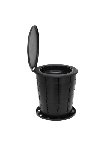 camry 3-in1 Camping-Toilette, Reisehocker, Abfalleimer in Schwarz