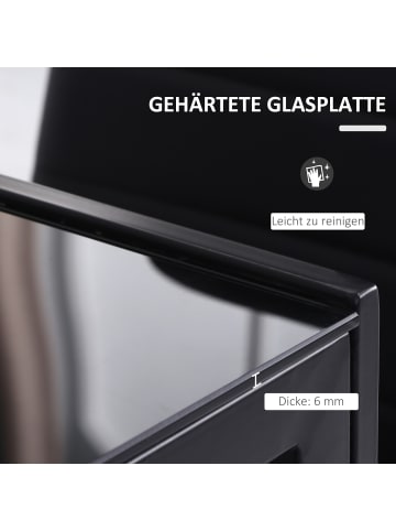 HOMCOM Esstisch-120L x 60B x 75H cm-Schwarz