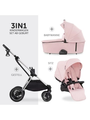 Hauck 3in1 Kinderwagen-Set Vision X Trio Set in rosa
