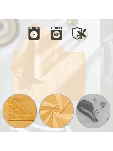 Erwin Müller Jacquard, Baumwollmischung Tischset 2er-Pack Paderborn in mango