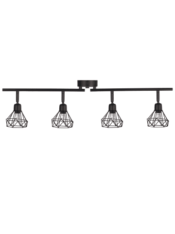 Beliani Wandleuchten ERMA in Schwarz - (W) 66 x (H) 18 x (L) 10 cm