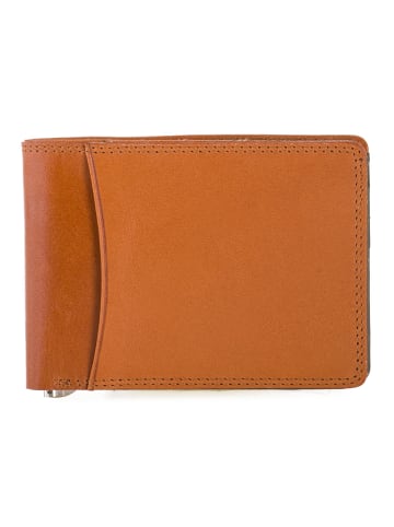 MYWALIT Geldbörse RFID Schutz Leder 11 cm tan-olive