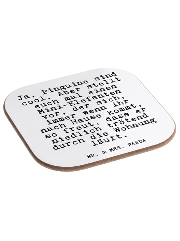 Mr. & Mrs. Panda gläseruntersetzer Ja, Pinguine sind cool.... mi... in Weiß